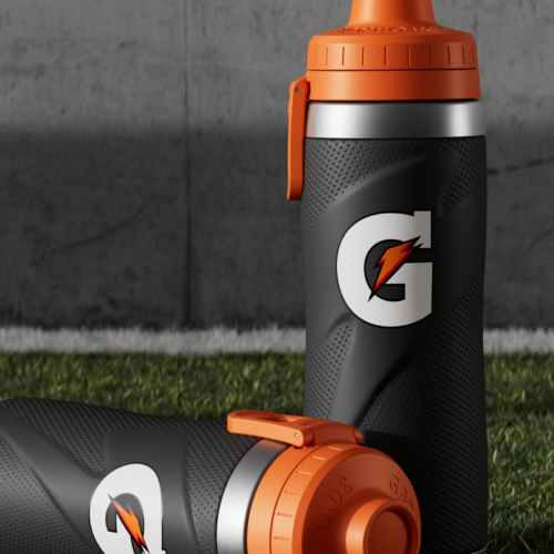 Alternative view of Stainless Steel Water Bottle 26 oz, non-slip and insulated
