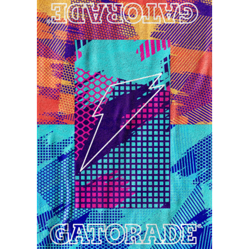 Alternative view of Glitched Towel Quick absorption