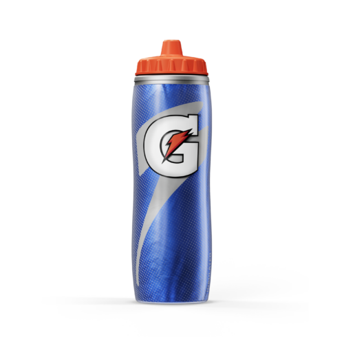 Insulated Squeeze Water Bottle 30 oz, keeps drinks colder