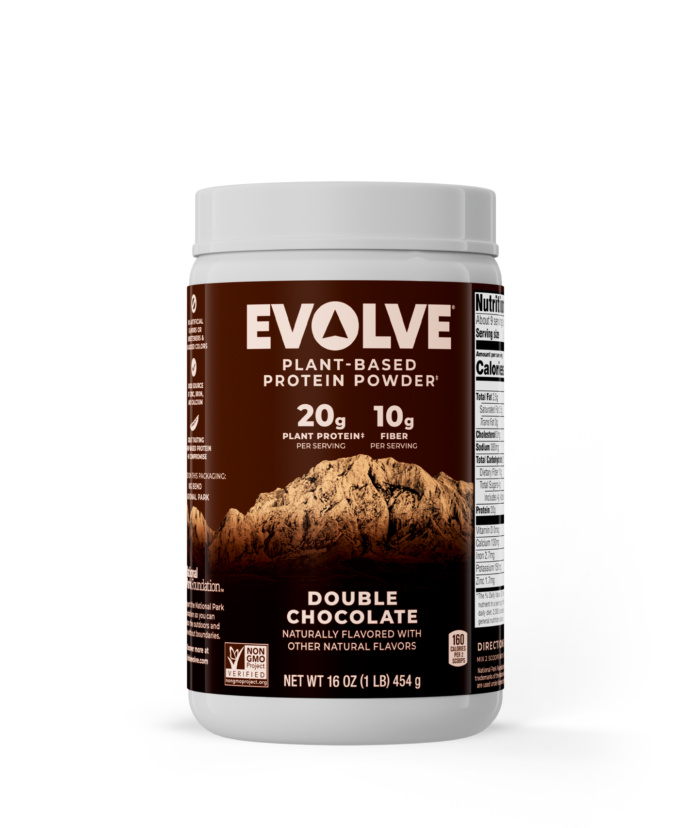 Evolve Protein Powder Contains pea protein