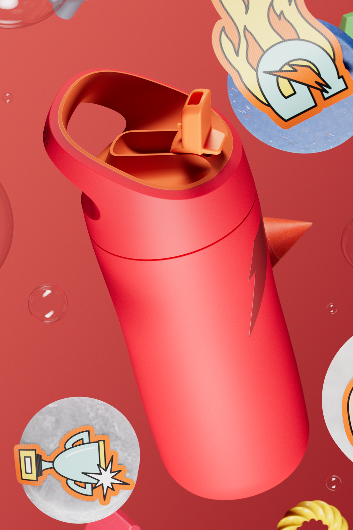 Rookie Stainless Steel Water Bottle 12 oz, designed for kids - Image 2