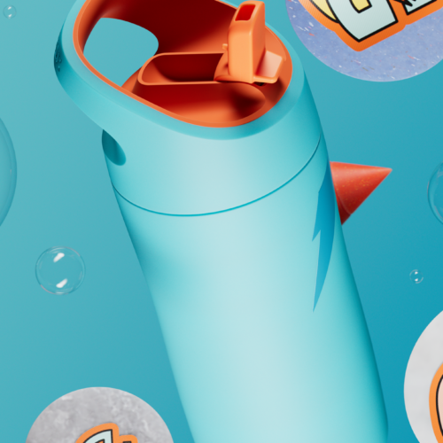 Alternative view of Rookie Stainless Steel Water Bottle 12 oz, designed for kids