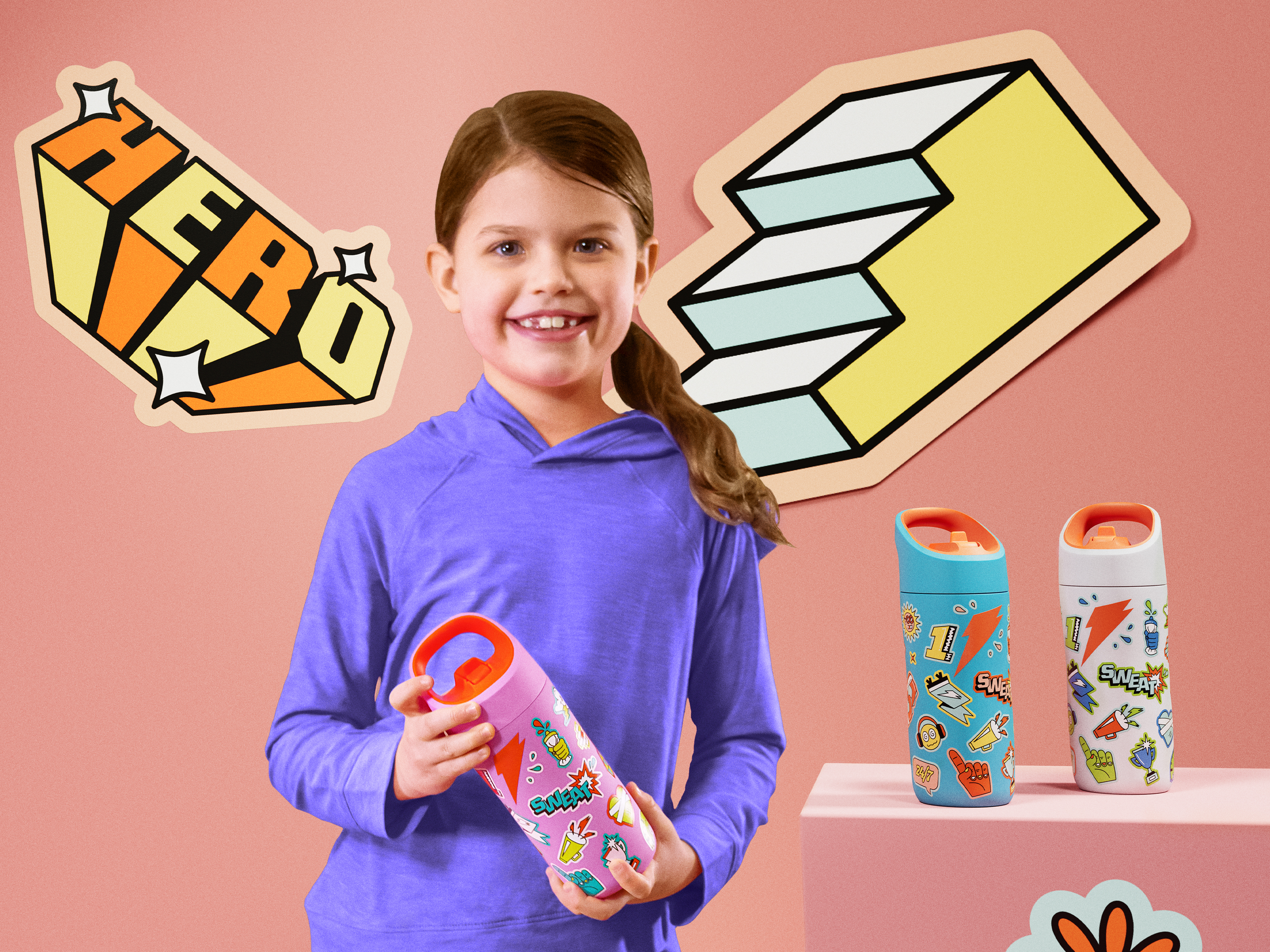 Rookie Stainless Steel Water Bottle 12 oz, designed for kids - Image 4