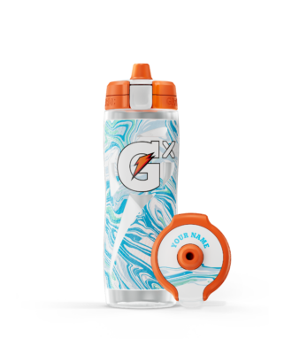 Marble White Gx Patterned Water Bottle - Clear