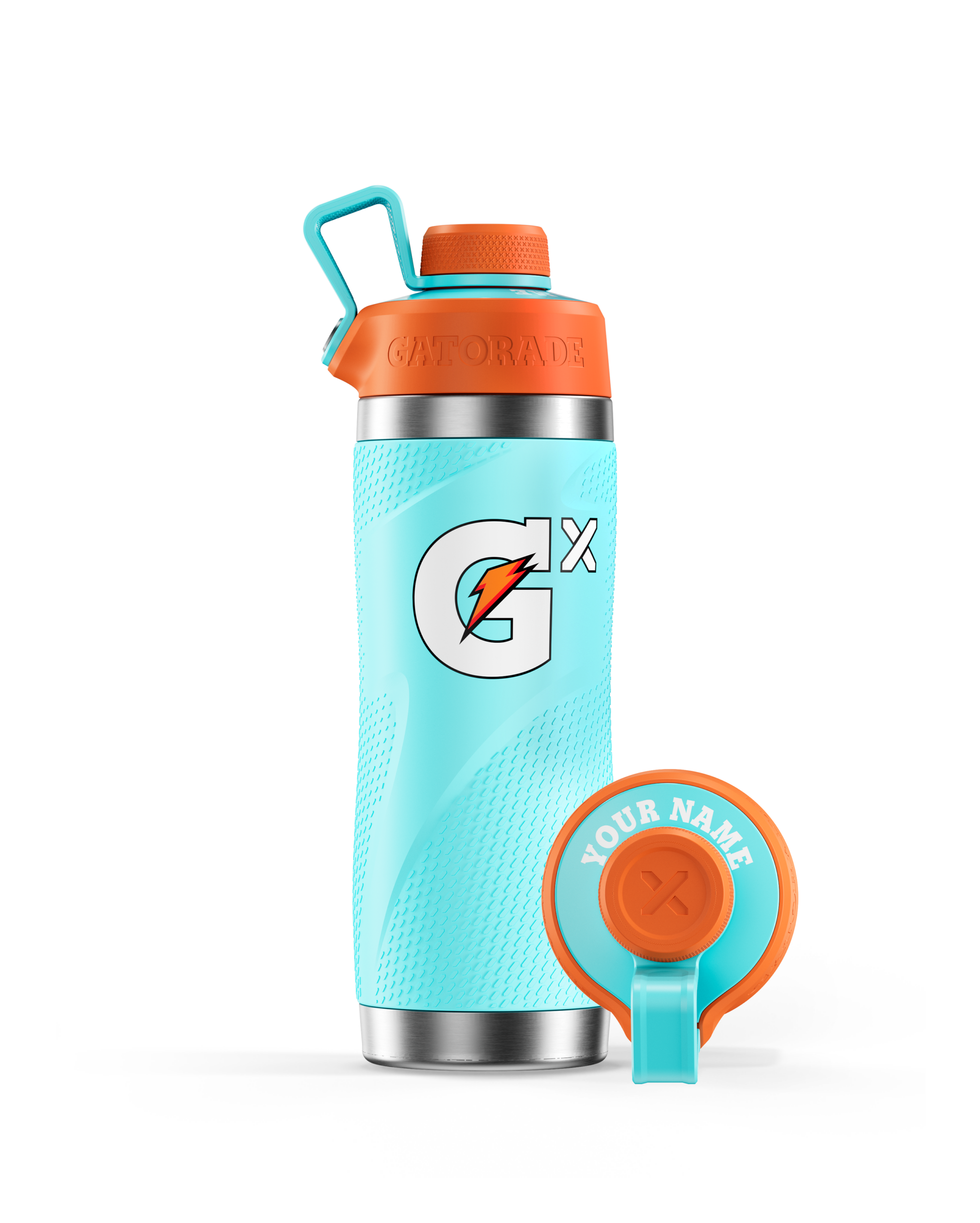 Neon Blue Gx Stainless Steel Bottle