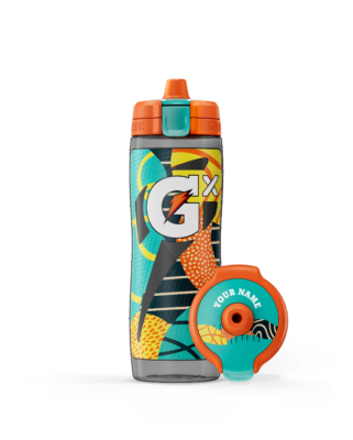 Green Gx Patterned Water Bottle - Shadow
