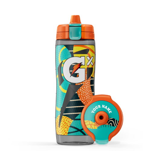 Green Gx Patterned Water Bottle - Shadow